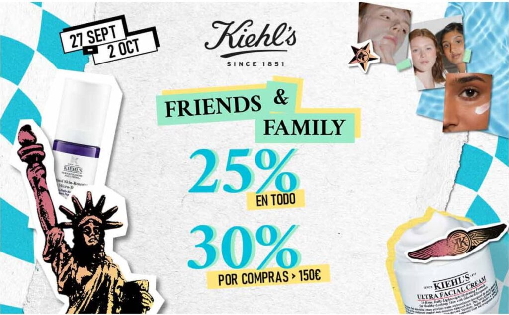 25% en toda la web de Kiehl's