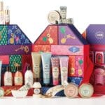 La caja y los productos de baño y cuidado corporal del Calendario de Adviento Sabon 2024