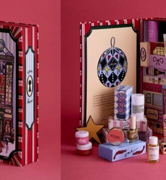 La caja y los productos del Calendario de Adviento Anthropologie 2024