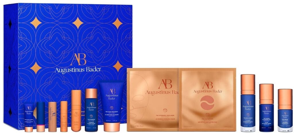 La caja y los productos del Calendario de adviento Augustinus Bader 2025