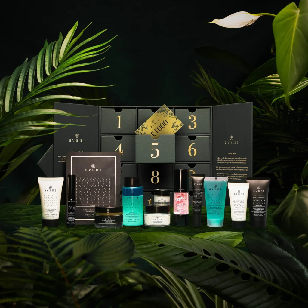La caja del Calendario de Adviento Avant Skincare Wonders 2025 con los productos que incluye