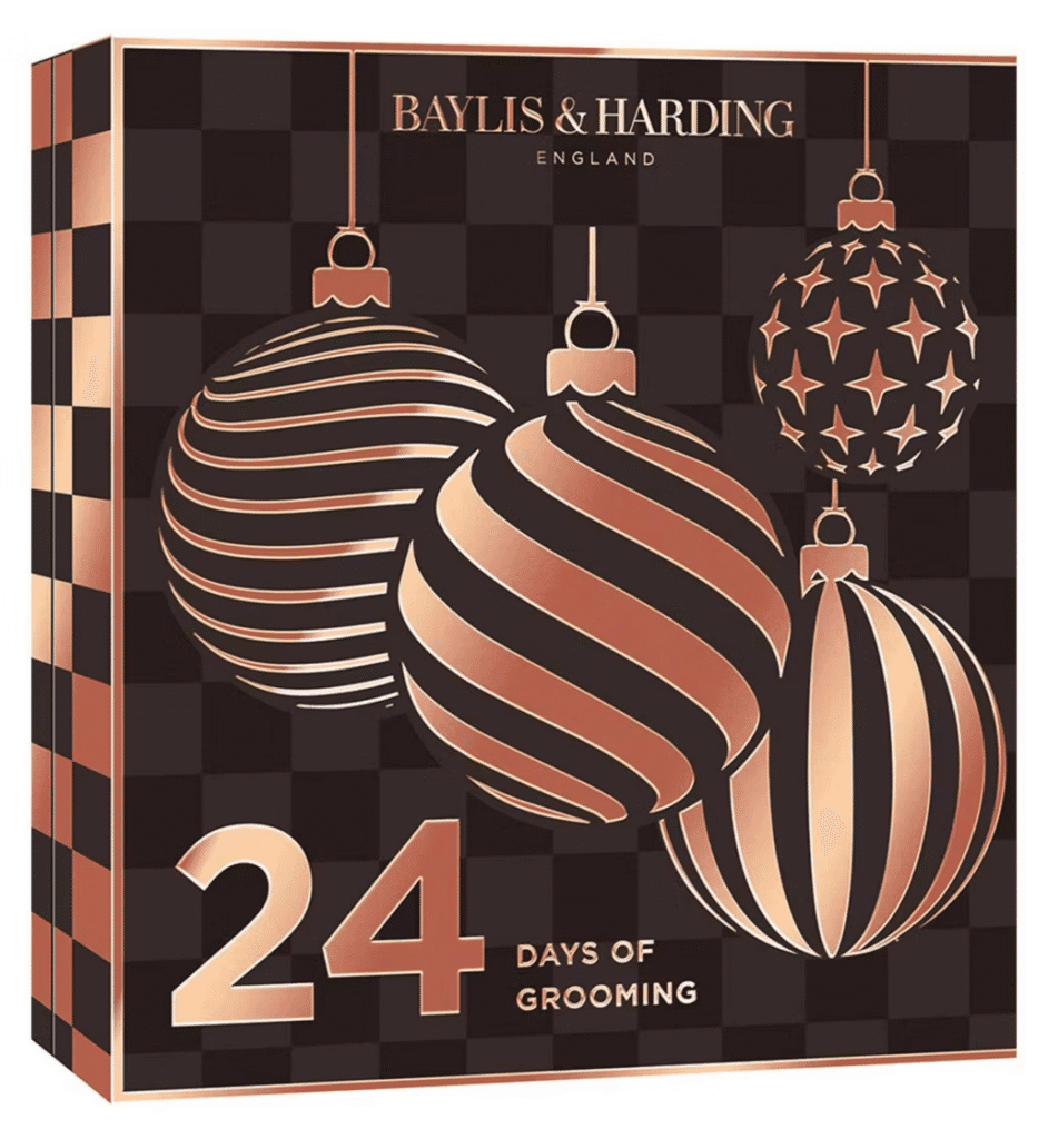La caja del Calendario Baylis & Harding 2025 "24 Days of Grooming"