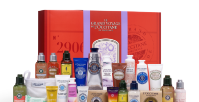 La caja y los productos del Calendario de Adviento L'Occitane 2024 Clásico