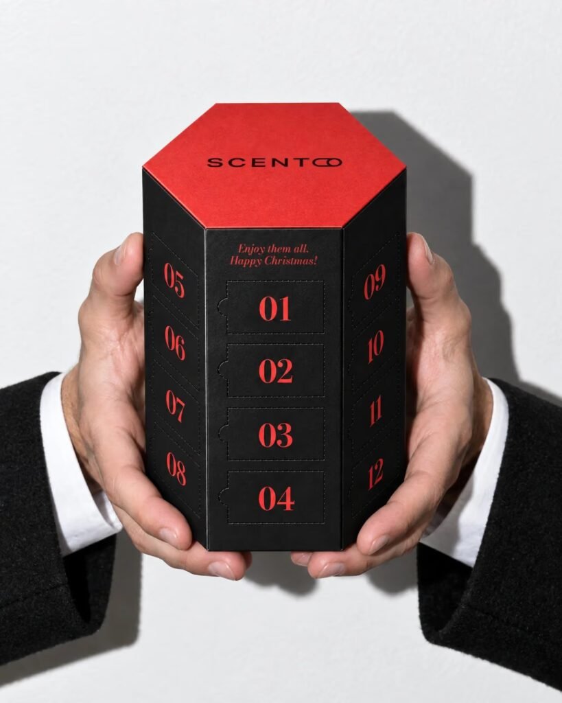 La caja del Calendario de adviento Scento 2026 para hombre