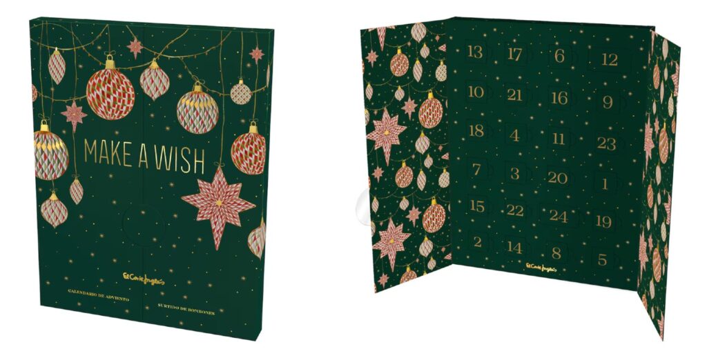 La caja del Calendario de Adviento de chocolate "Make a Wish" de El Corte Inglés