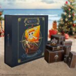 La caja del Calendario de Adviento One Piece con algunos de los tesoros escondidos