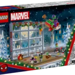 La parte posterior de la caja del Calendario de Adviento Lego Spiderman 2024