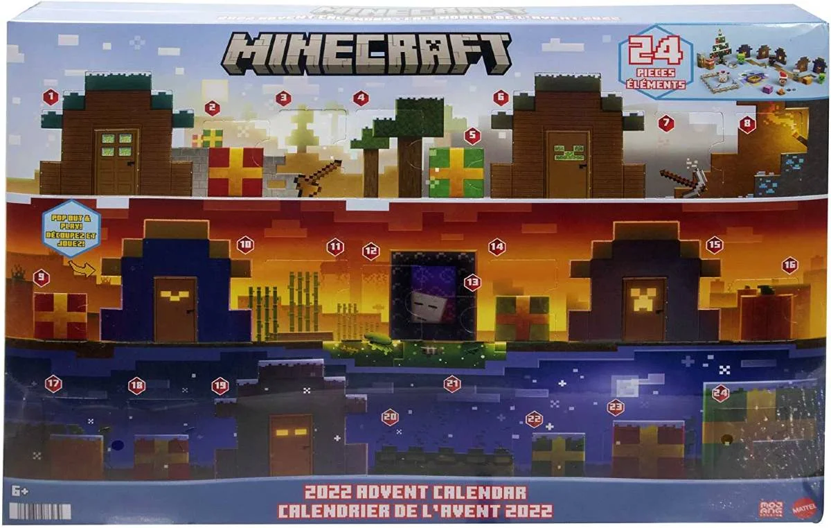 Calendario Adviento Minecraft Action Figures Mattel 2022