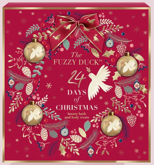 La caja del Calendario Baylis & Harding 2025 "The Fuzzy Duck Winter Wonderland"