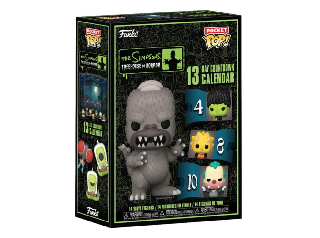 La portada del calendario de Adviento Funko de los Simpson para Halloween