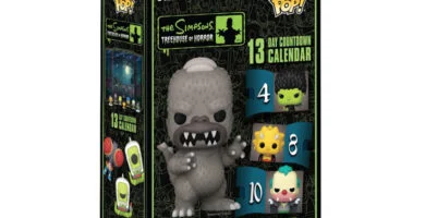 La portada del calendario de Adviento Funko de los Simpson para Halloween