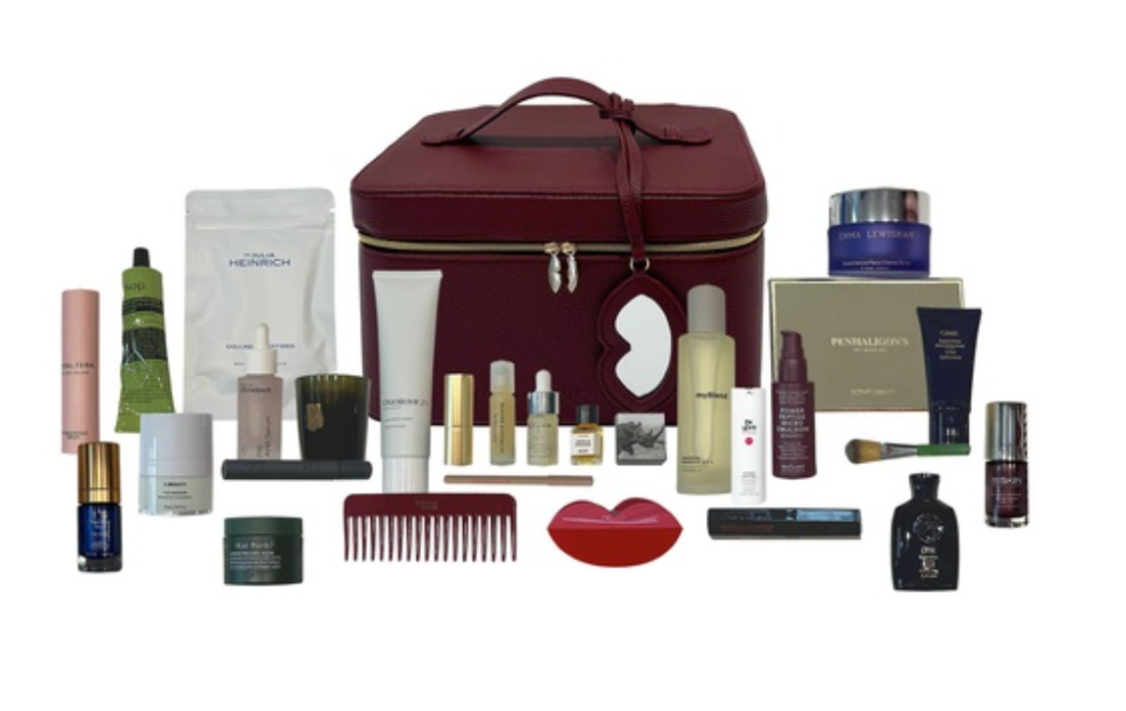 La bolsa neceser y los productos del Calendario Niche Beauty Luxury 2026