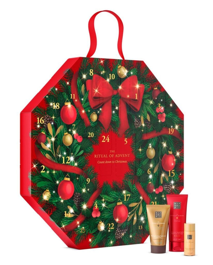 La caja octogonal inspirada en las coronas navideñas del Calendario de adviento Rituals Clásico 2025