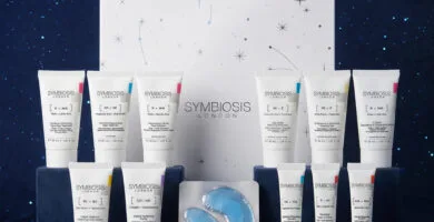 La caja y los 12 productos del Calendario de adviento Symbiosis 2026