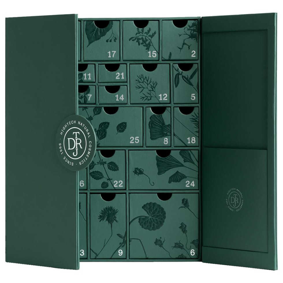 La caja abierta del Calendario de adviento Team Dr Joseph 2025