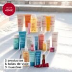 La caja y los productos del Calendario de adviento Clarins 2026 Refill