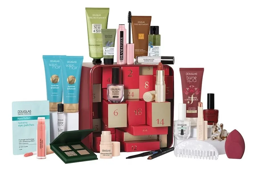 La lata y los productos del Calendario Douglas Skin Focus Luxury 2026 La lata y los productos del Calendario Douglas Skin Focus Luxury 2026