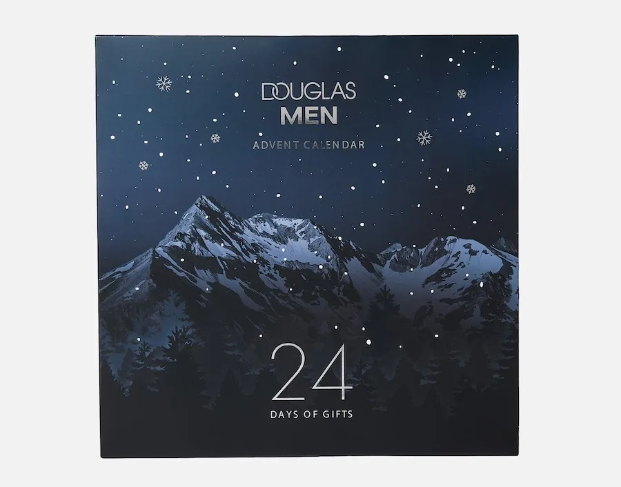 La portada de la caja del Calendario de adviento Douglas para hombres 2026 La portada de la caja del Calendario de adviento Douglas para hombres 2026