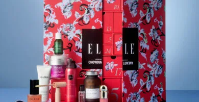Calendario de adviento ELLE 2025 3 La caja y algunos de los productos del Calendario de Adviento ELLE 2025