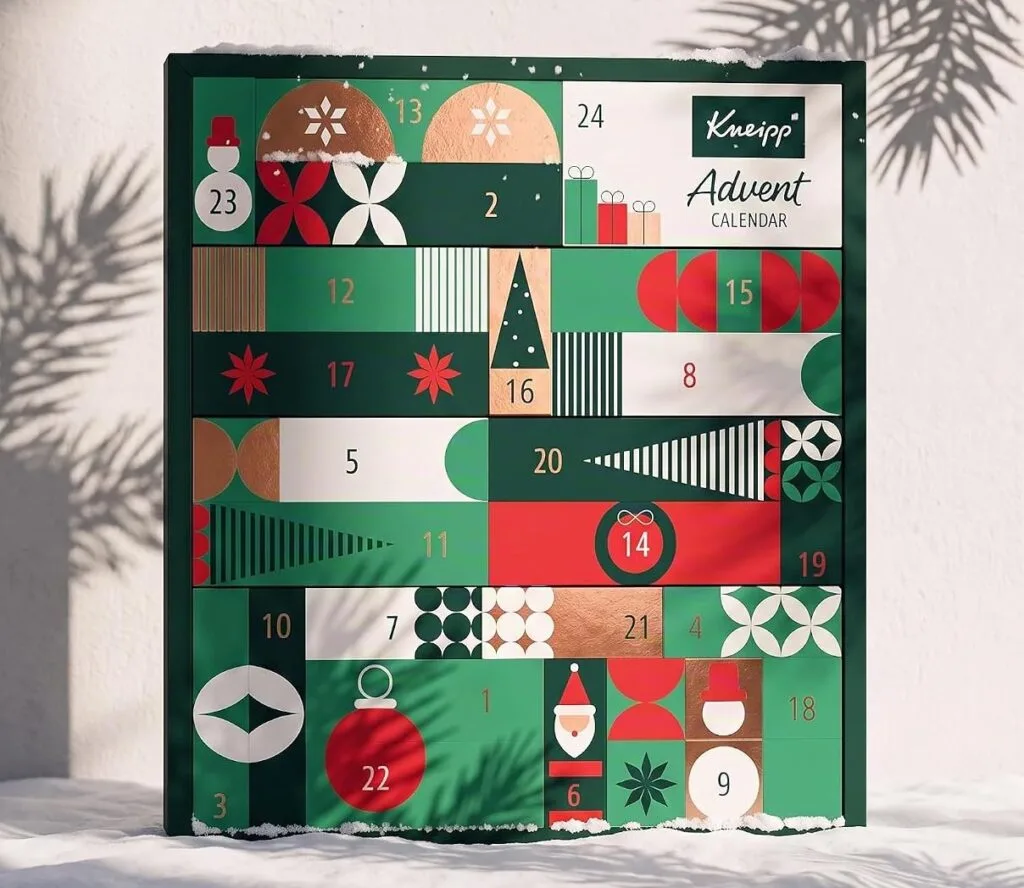 Calendario de adviento Kneipp 2026, ya disponible en España 1 La caja del Calendario de adviento Kneipp 2026