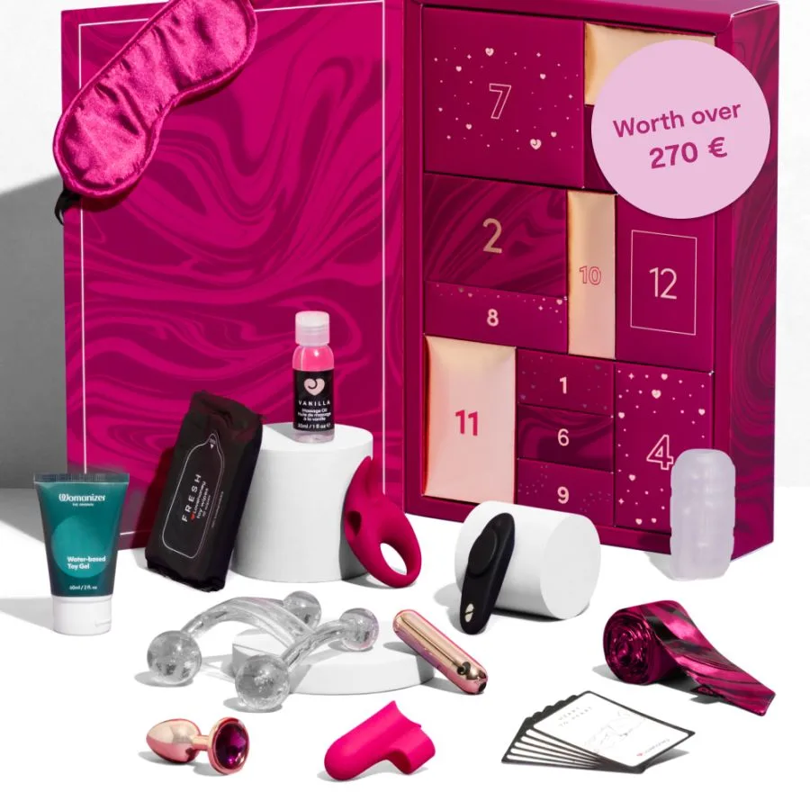 La caja y los productos del Calendario de adviento We-Vibe 2025 La caja y los productos del Calendario de adviento We-Vibe 2025