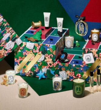 La caja y los productos del Calendario de Adviento Diptyque 2024