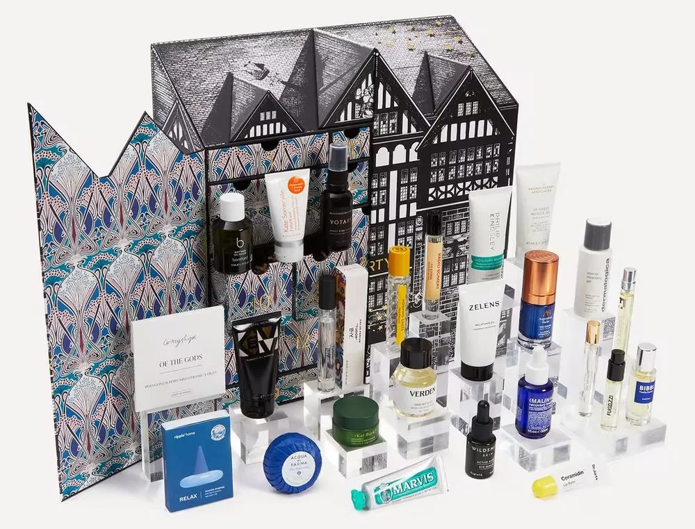 La caja y los productos del Calendario de adviento Liberty Men 2025