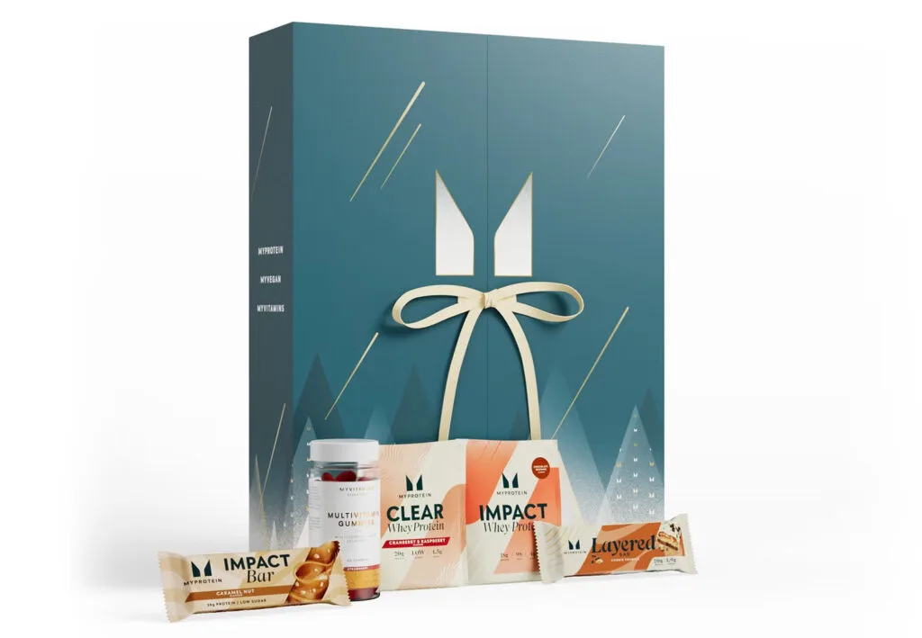 Calendario de Adviento Myprotein 2024 1 La caja y productos del Calendario de Adviento Myprotein 2024