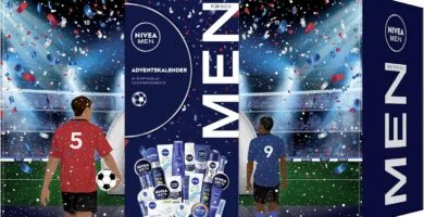 Calendario de Adviento Nivea Men 2024 4 La caja del Calendario de Adviento Nivea Men 2024, con el fútbol como protagonista