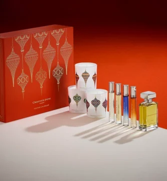 La caja del Calendario de Adviento Ormonde Jayne 2024 y los productos que incluye en una de sus tres versiones