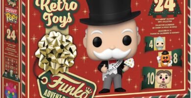 La caja del Calendario de Adviento Retro Toys de Hasbro lanzado por Funko