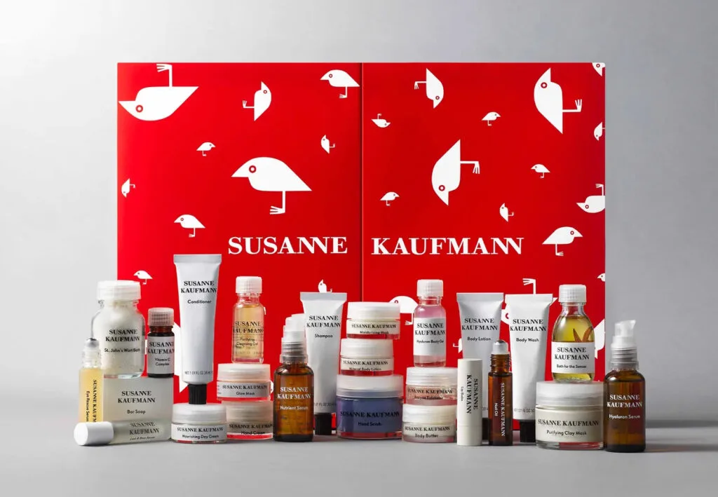 La caja y los productos del Calendario de Adviento Susanne Kaufmann 2024