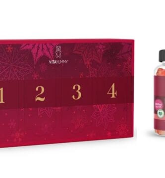 Calendario de Adviento VitaYummy 2024 1 La caja y un envase de los contenidos por el Calendario de Adviento Vitayummi 2024
