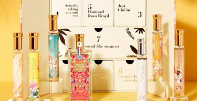 La caja y los siete perfumes que incluye el Calendario de Verano Adopt 2024