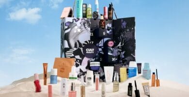 La caja y los productos del Calendario de adviento Cult Beauty 2025