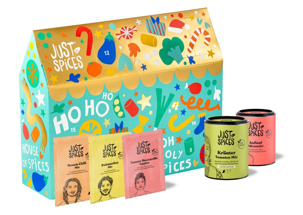 La caja del Calendario de adviento Just Spices 2025 mediano 