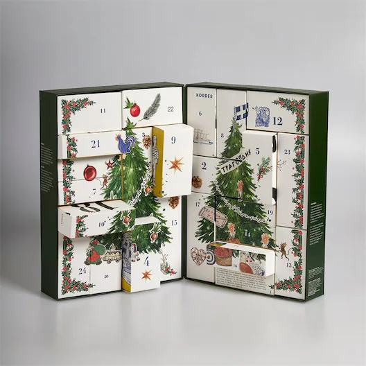 Calendario de adviento Korres 2025, ya a la venta 1 La caja abierta del Calendario de adviento Korres 2025