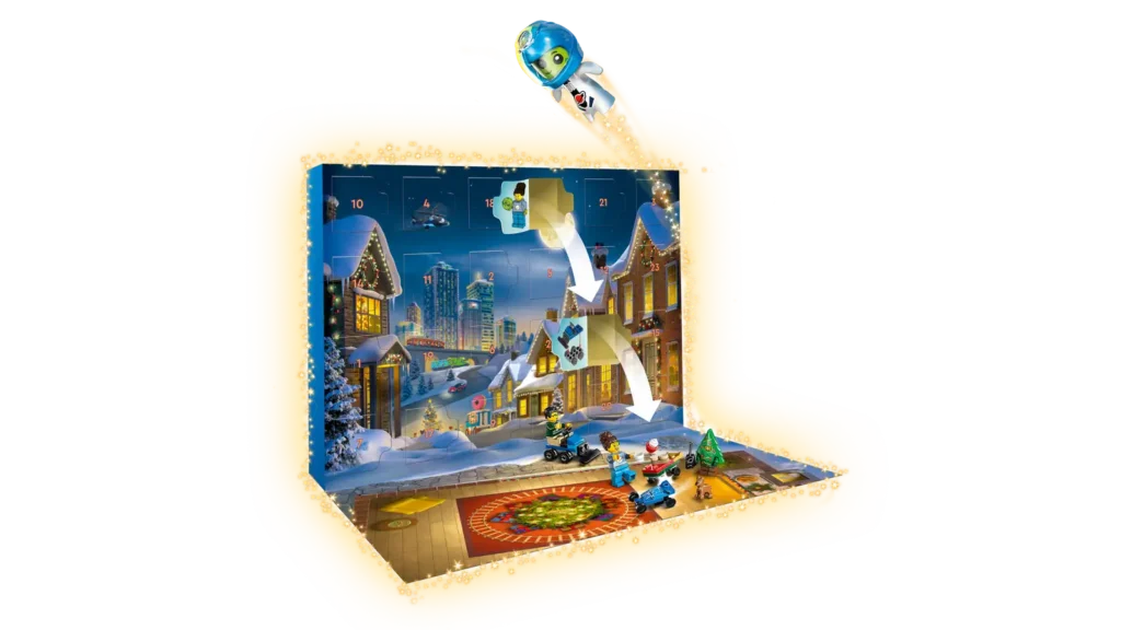El tapete con las figuras del Calendario de adviento Lego City 2025 El tapete con las figuras del Calendario de adviento Lego City 2025