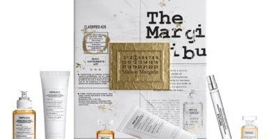 La caja y los productos del Calendario de adviento Maison Margiela 2026