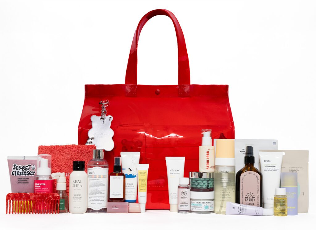 La bolsa y los productos del Calendario de adviento MiiN Cosmetics 2026