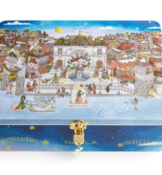 La caja metálica decorada del Calendario de adviento Nabla 2025