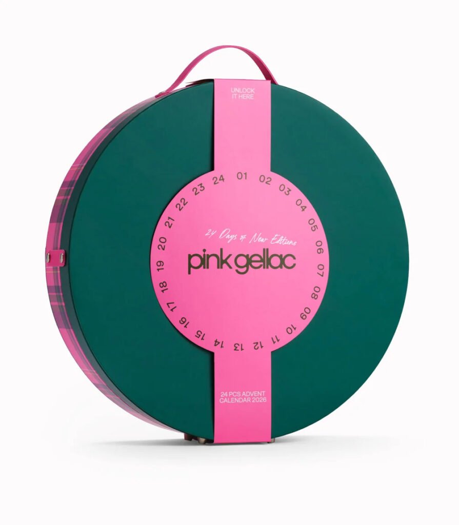 La caja del Calendario de adviento Pink Gellac 2026