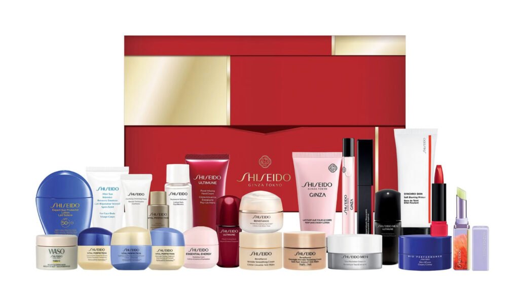 Calendario de adviento Shiseido 2026 "Ginza Wonder", ya a la venta 1 La caja y los productos del Calendario de adviento Shiseido 2026