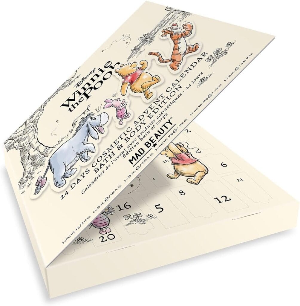 La caja del Calendario de adviento Winnie The Pooh 2025 de Mad Beauty