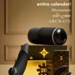 La caja y algunos productos del Calendario de adviento Womanizer Luxury 2025
