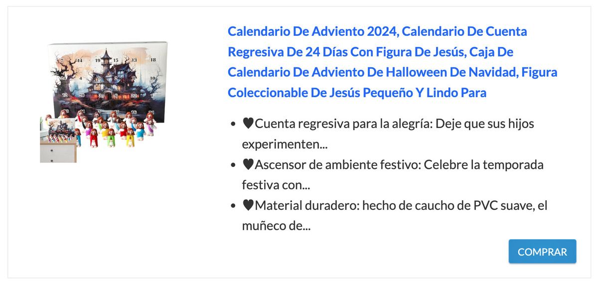 Calendarios de Adviento bizarros en Amazon