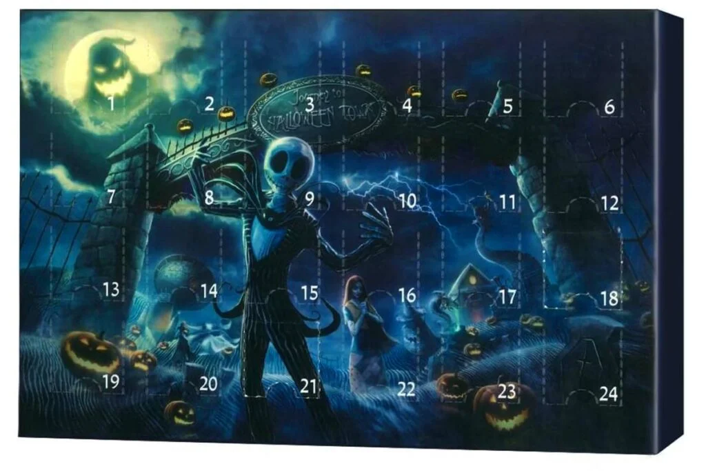 La caja de un Calendario de Adviento de Pesadilla Antes de Navidad