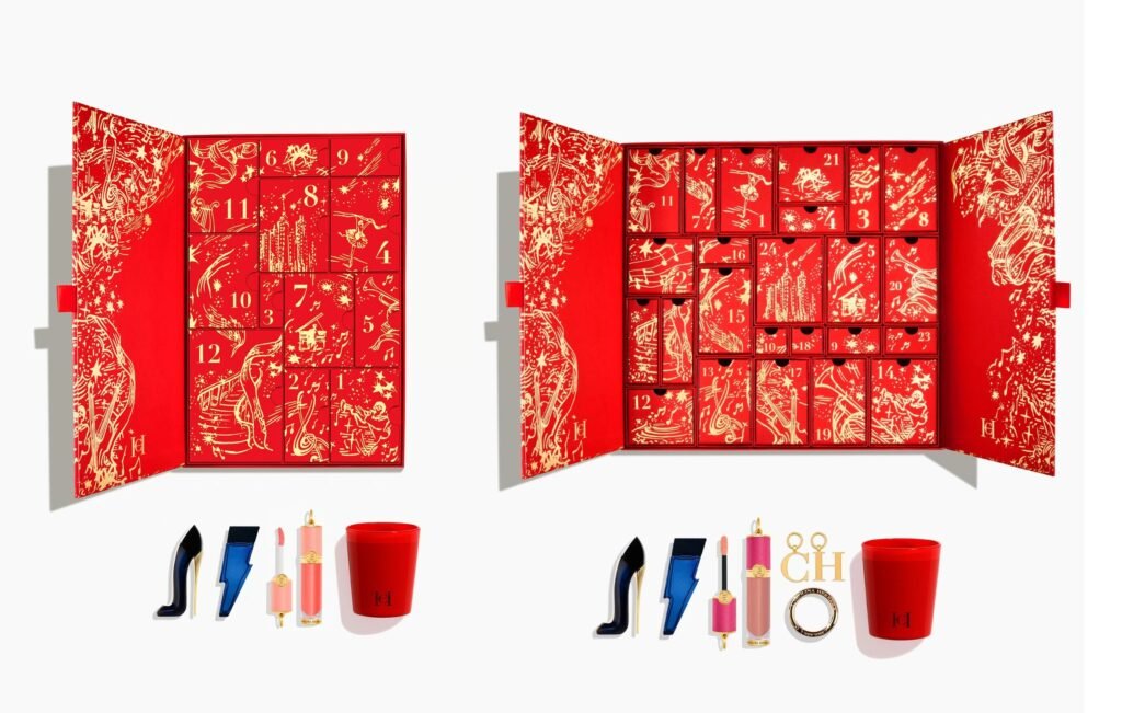 Calendarios de adviento Carolina Herrera 2026, ya a la venta 1 Las cajas y algunos de los productos de los Calendarios de adviento Carolina Herrera 2026