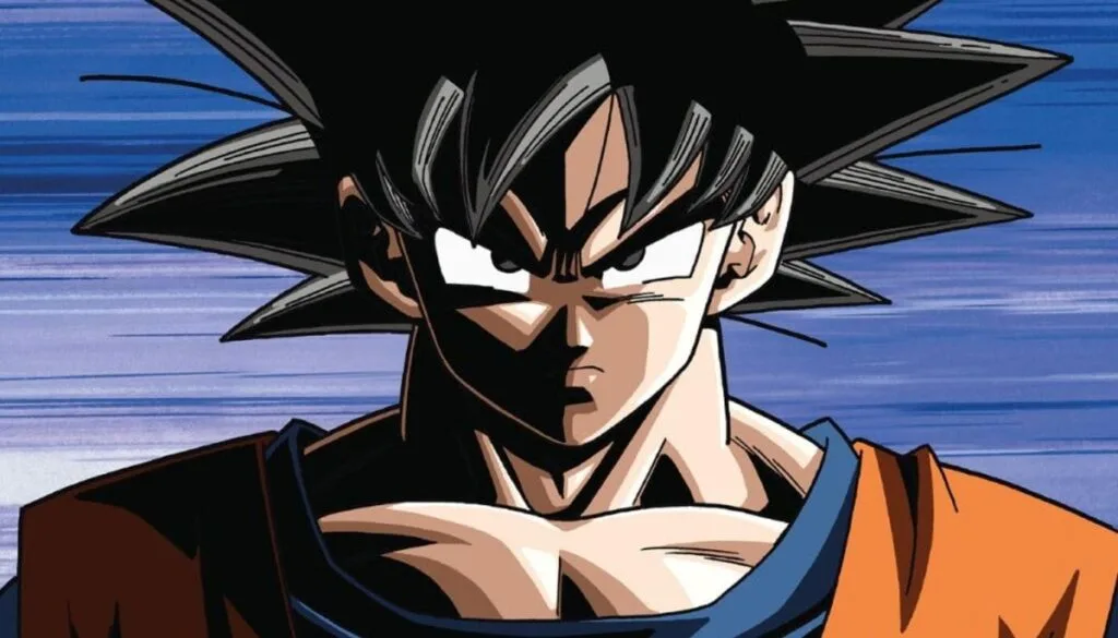 Primer plano de la cara de Son Goku