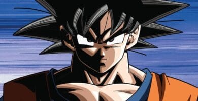 Primer plano de la cara de Son Goku